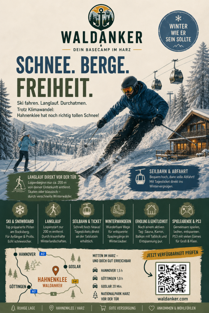 Wintersport und Schnee! In Hahnenklee im Harz ein tolles Erlebnis!
